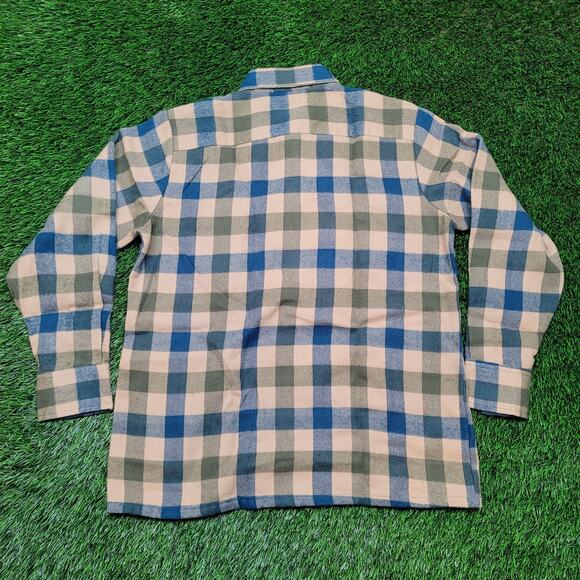 VTG 80s Pyramid Flannel Shirt Mens M Baggy Oversized Plaid Lined Yoke - Picture 3 of 6